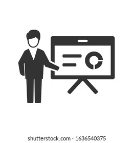 Presentation icon, Analysis symbol for your web site , logo, app, UI design