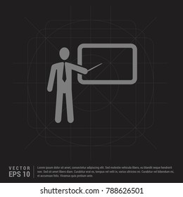 Presentation Icon - Black Creative Background