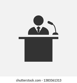 Presentation Icon. Business Activity Illustration As A Simple Vector Sign & Trendy Symbol for Design and Websites or Mobile Application.