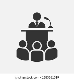 Presentation Icon. Business Activity Illustration As A Simple Vector Sign & Trendy Symbol for Design and Websites or Mobile Application.