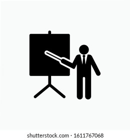 Presentation Icon. Business Activity Illustration As A Simple Vector Sign & Trendy Symbol for Design and Websites or Mobile Application.