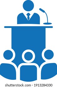 Presentation Icon. Business Activity Illustration As A Simple Vector Sign and Trendy Symbol for Design and Websites or Mobile Application.