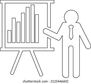 Presentation Icon. Business Activity Illustration As A Simple Vector Sign  Trendy Symbol for Design and Websites.eps
