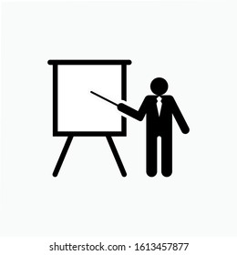 Presentation Icon. Business Activity Symbol for Design, Presentation, Website or Apps Elements - Vector.
