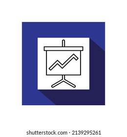 Presentation icon, business chart icon vector illustration.