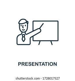 Presentation icon from business training collection. Simple line Presentation icon for templates, web design and infographics