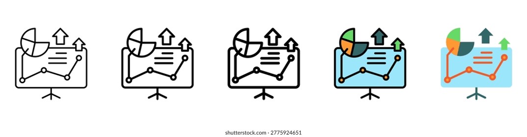 Presentation Icon Collection With Different Styles And Colors