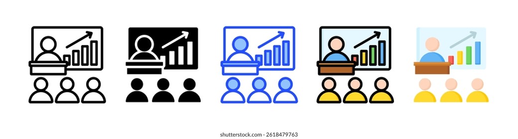 Presentation Icon Collection With Multiple Styles