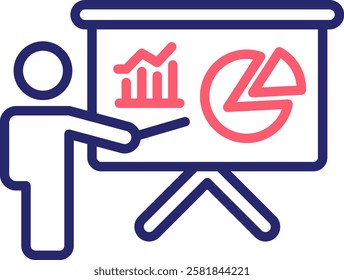 Presentation Icon Color Vector Illustration