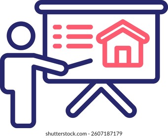 Presentation Icon Color Vector Illustration