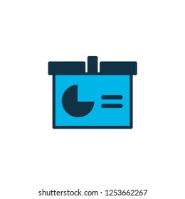 Presentation icon colored symbol. Premium quality isolated training element in trendy style.