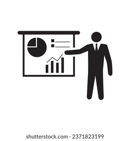 presentation icon design. conference sign and symbol.