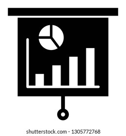 presentation icon design with creative modern concept and black and white glyph style logo shape for finance, ui, website, ecommerce, banking, web button design vector eps 10