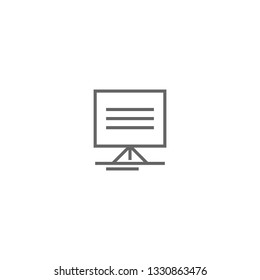 Presentation icon design inspiration in outline and solid colored style
