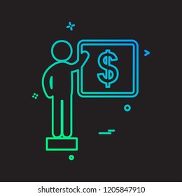 Presentation icon design vector