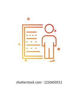Presentation icon design vector