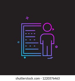 Presentation icon design vector