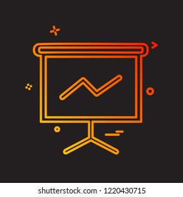 Presentation icon design vector