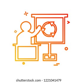 Presentation icon design vector