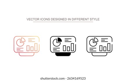 Diseño de icono de presentación con fondo blanco