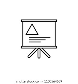 presentation icon. Element of education icon for mobile concept and web apps. Thin line presentation icon can be used for web and mobile on white background