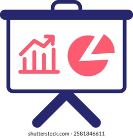 Presentation Icon Fill Vector Illustration