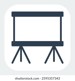 presentation icon filled black style