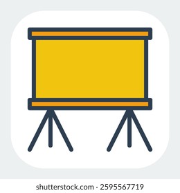 presentation icon in filled color style