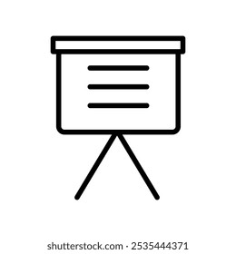 Presentation icon Flat art illustration in outline