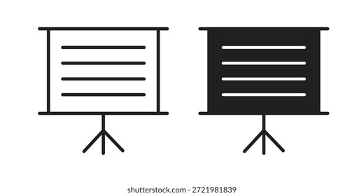 Icono de presentación icono plano simple. Versión Liner - Vector de stock.