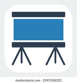 presentation icon in glyph style