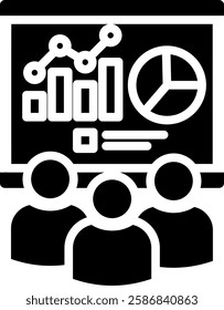 Presentation Icon Glyph Vector Illustration
