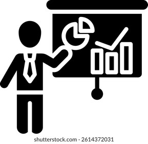 Presentation Icon Glyph Vector Illustration