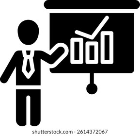 Presentation Icon Glyph Vector Illustration