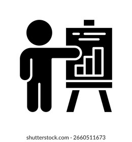 Presentation Icon Glyph Vector Illustration