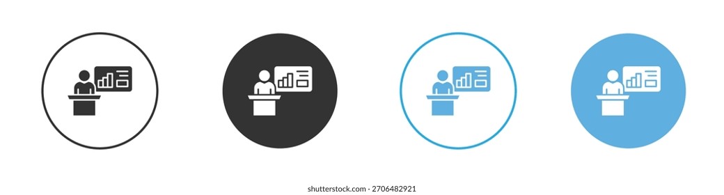 Presentation icon. Graphic icon design template