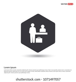 Presentation Icon Hexa White Background icon template
