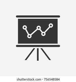 Presentation icon illustration isolated vector sign symbol