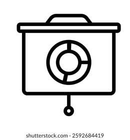 Presentation icon illustration in line style. Perfect for website mobile app presentation. Suitable for any user interface and user experience