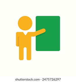 icono de presentación, conjunto de iconos de color plano aislado