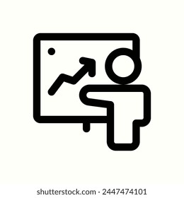 presentation icon, isolated icon in light background, perfect for website, blog, logo, graphic design, social media, UI, mobile app