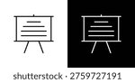 Presentation icon. Isolated Line Icon.