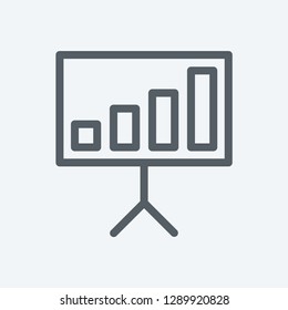 Presentation icon isolated on background. Bar graph symbol modern, simple, vector, icon for website design, mobile app, ui. Vector Illustration