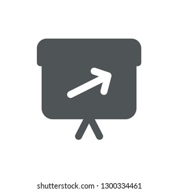Presentation icon isolated on white background. Board symbol modern, simple, vector, icon for website design, mobile app, ui. Vector Illustration
