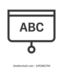 Presentation icon isolated on white background. Whiteboard symbol modern, simple, vector, icon for website design, mobile app, ui. Vector Illustration