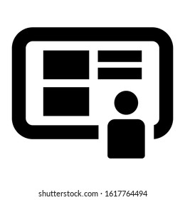 presentation icon isolated sign symbol vector illustration - high quality black style vector icons
