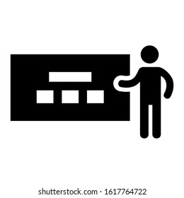 presentation icon isolated sign symbol vector illustration - high quality black style vector icons
