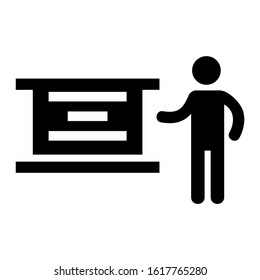 presentation icon isolated sign symbol vector illustration - high quality black style vector icons
