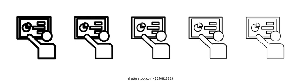 Icono de presentación aislado Vector sobre fondo blanco
