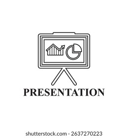 presentation icon , lesson icon vector